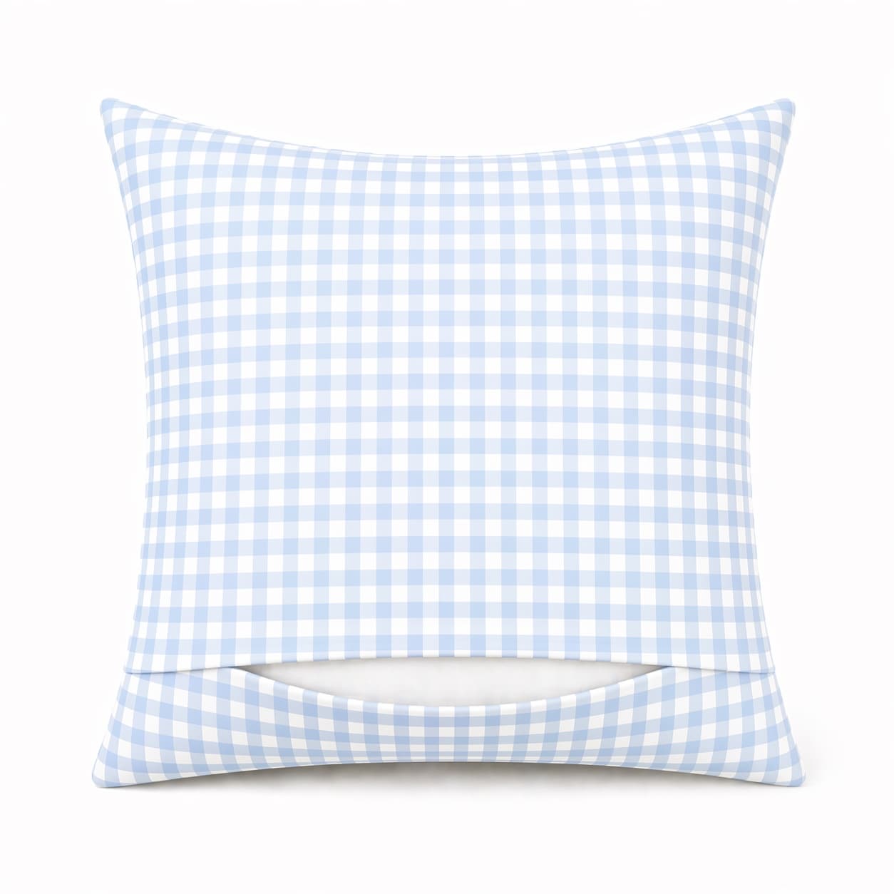 Dos du coussin vichy Bleu clair