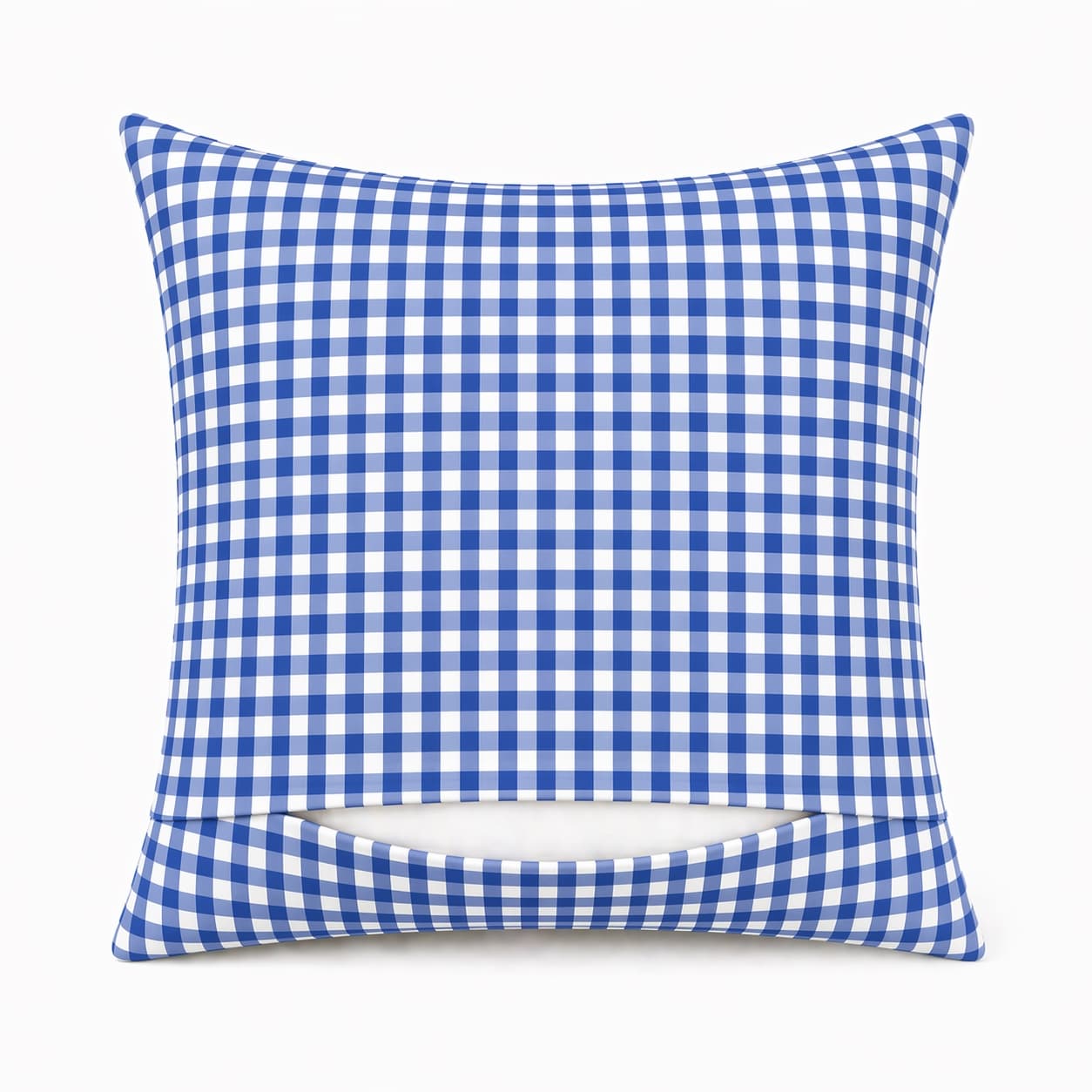Dos du coussin vichy Bleu roi