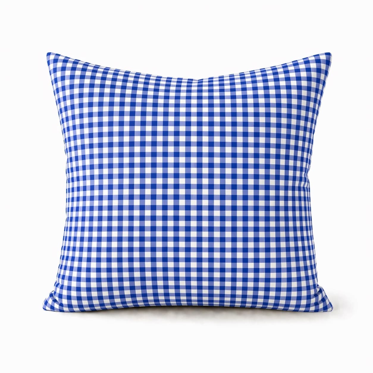 Face avant du coussin vichy Bleu roi