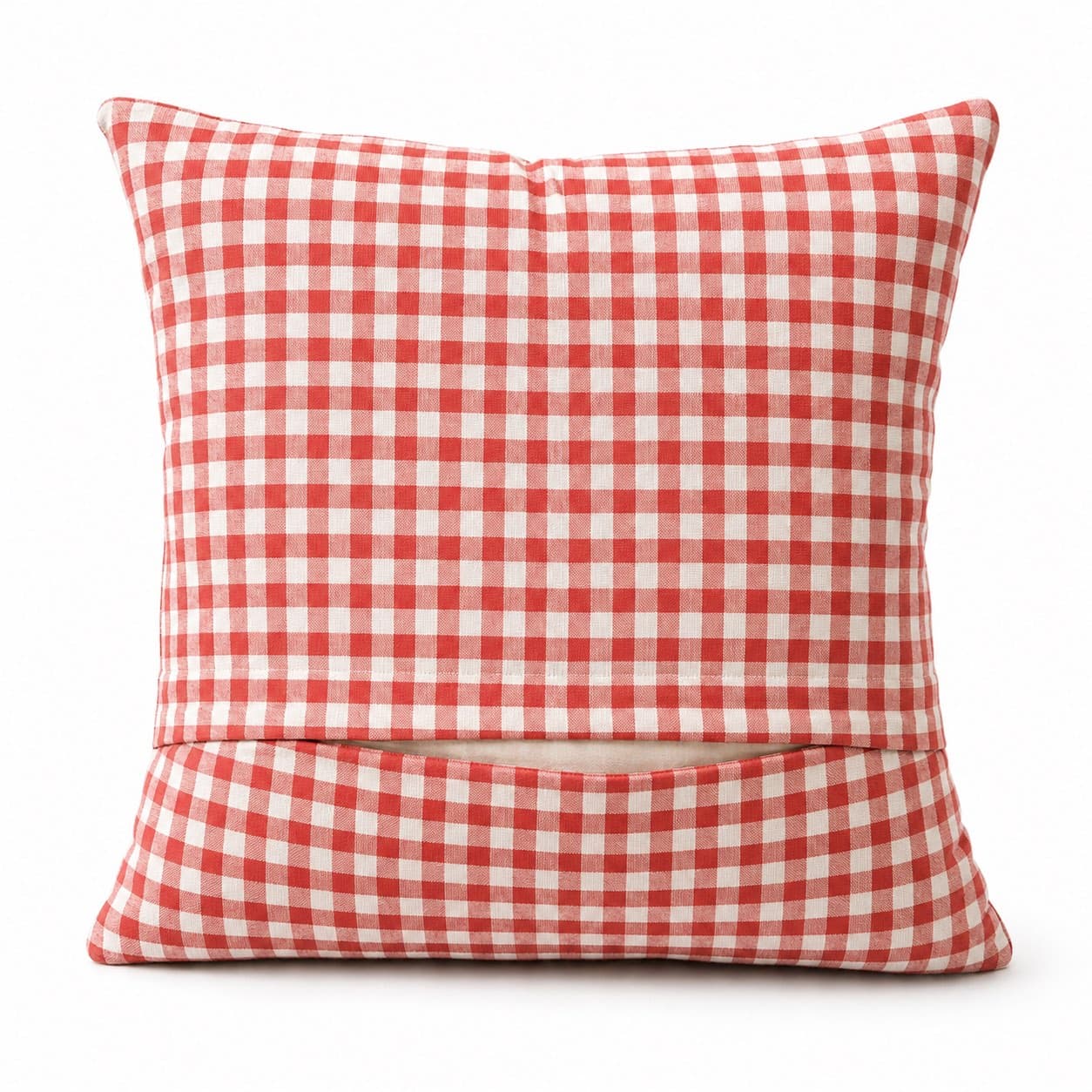Dos du coussin vichy Rouge