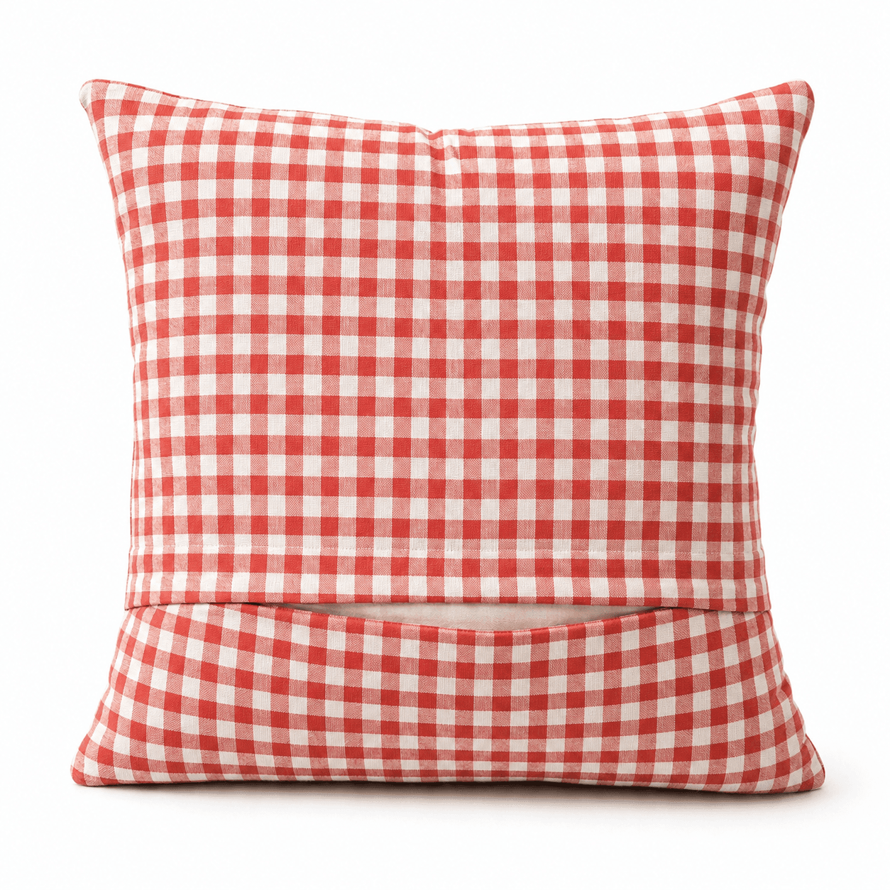 Dos du coussin vichy Rouge