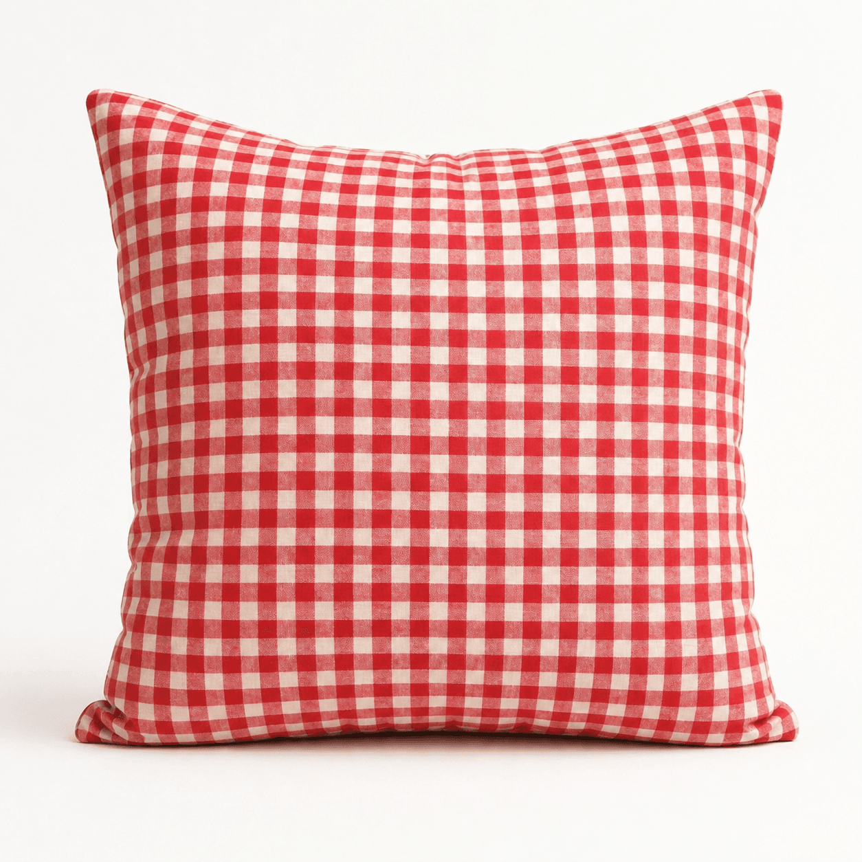 Face avant du coussin vichy Rouge