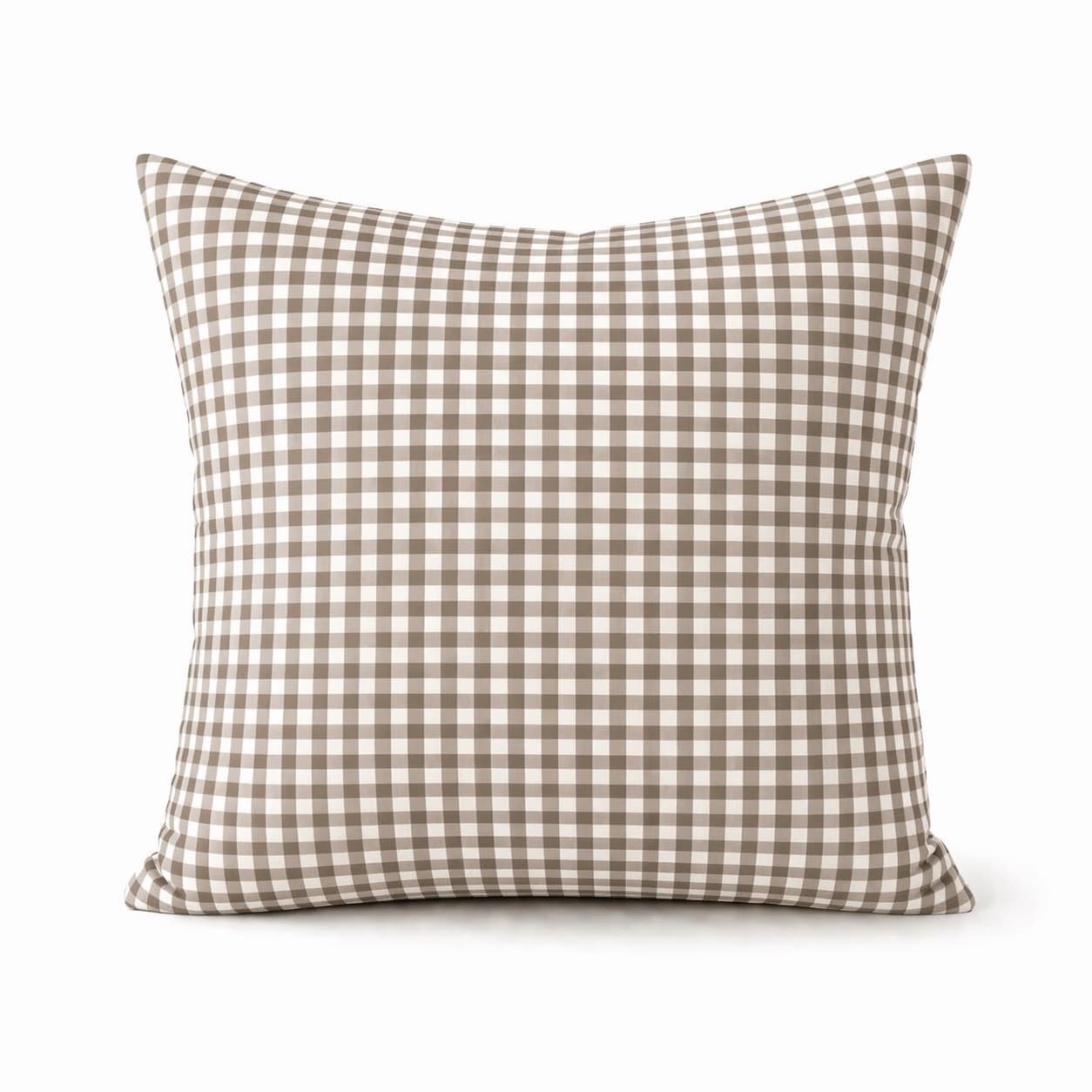 Face avant du coussin vichy Taupe