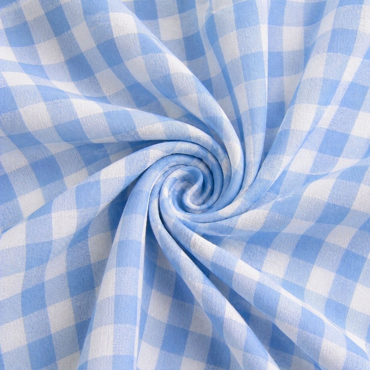 Tissu vichy Bleu clair