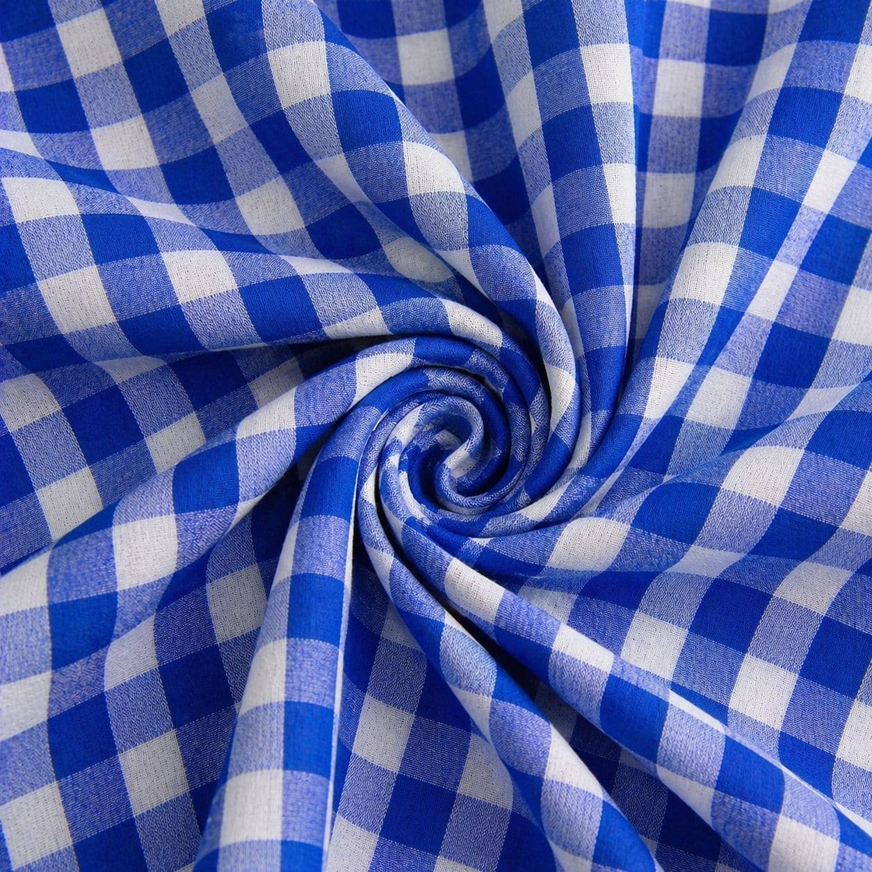 Tissu vichy Bleu roi